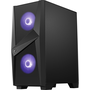 MSI MAGFORGE100M számítógép ház Midi Tower Fekete, Átlátszó