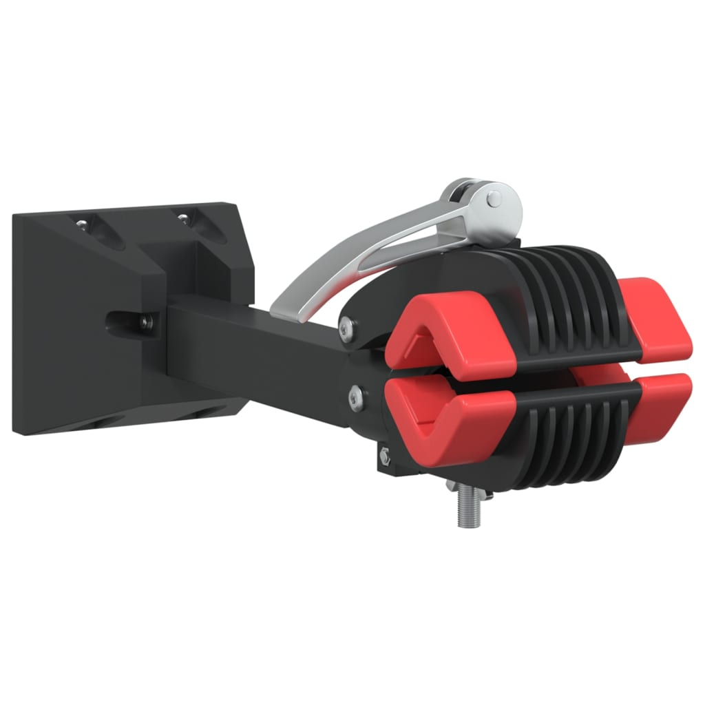 piros és fekete acél fali kerékpárjavító állvány összecsukható (4005553)