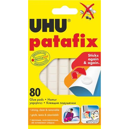 UHU Patafix gyurmaragasztó 80 kocka/csomag (1160039125) (uhu1160039125)
