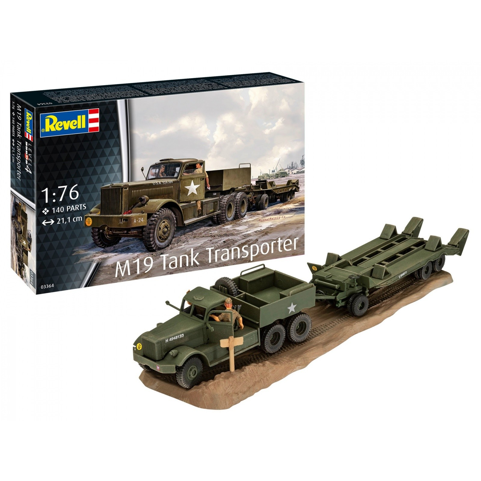 Revell 03364 M19 Tank Transporter makett 1:76 (03364)