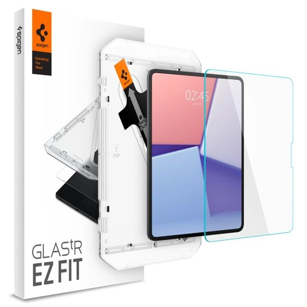 Защитно фолио, Spigen, Glas.TR EZ Fit за iPad Pro 13.7, 9H здравина, лесен монтаж, прозрачен