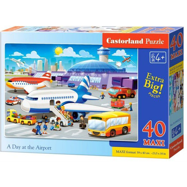 Castorland A Day at the Airport 40 Maxi pcs Puzzle 40 pz Cartoni