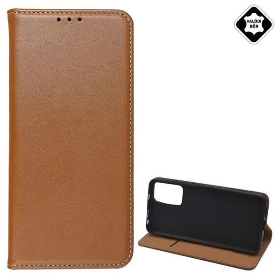Gigapack Xiaomi Redmi Note 12S valódi bőr fliptok barna (GP-141852) (GP-141852)