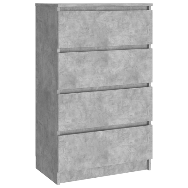 betonszürke szerelt fa tálalószekrény 60 x 35 x 98,5 cm