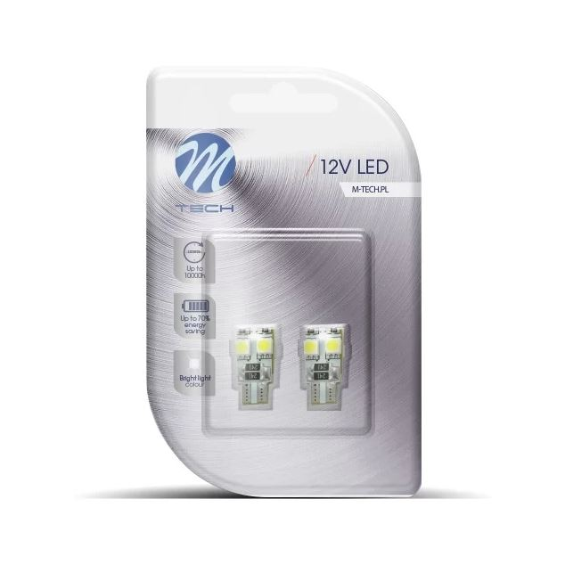 M-Tech T10 LED P 4x5050 SMD Can-Bus fehér színű (72LB313W) (72LB313W)