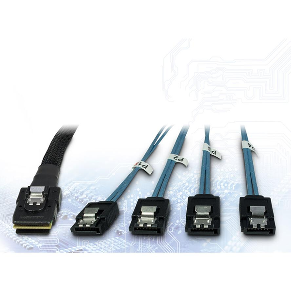 Inter-Tech Kabel SATA - SFF-8087 (gekreuzt)