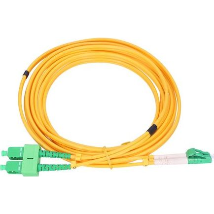 Extralink PATCHCORD SC/APC-LC/APC SM 9/125 DUPLEX 3.0MM 1,5M - 1,5 m InfiniBand és száloptikai kábel 2x SC FTTH Sárga (EX.1421)