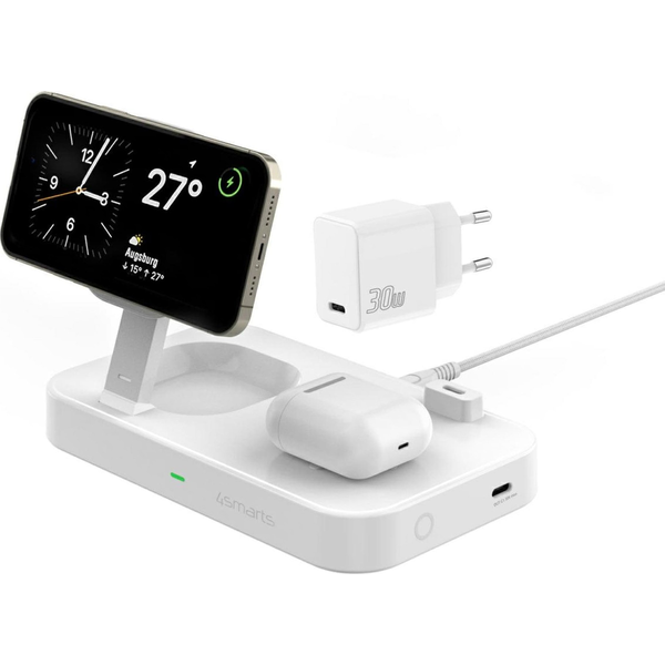 4smarts Qi2 Charging Station Trident white