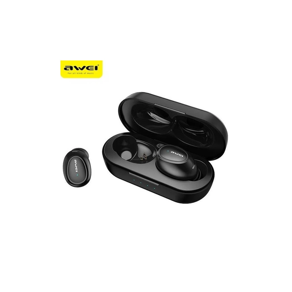 Căști fără fir AWEI T16 TWS Bluetooth 5.0 + stație de încărcare, negru