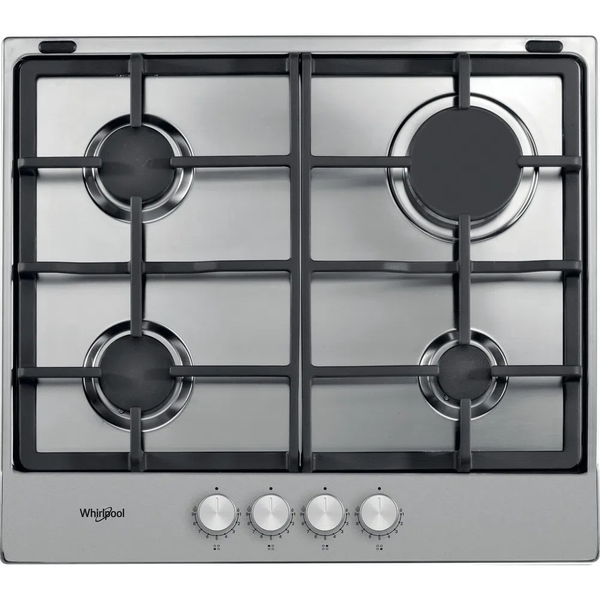 Whirlpool TGML 660 IX Roestvrijstaal Ingebouwd 60 cm Gaskookplaat 4 zone(s)