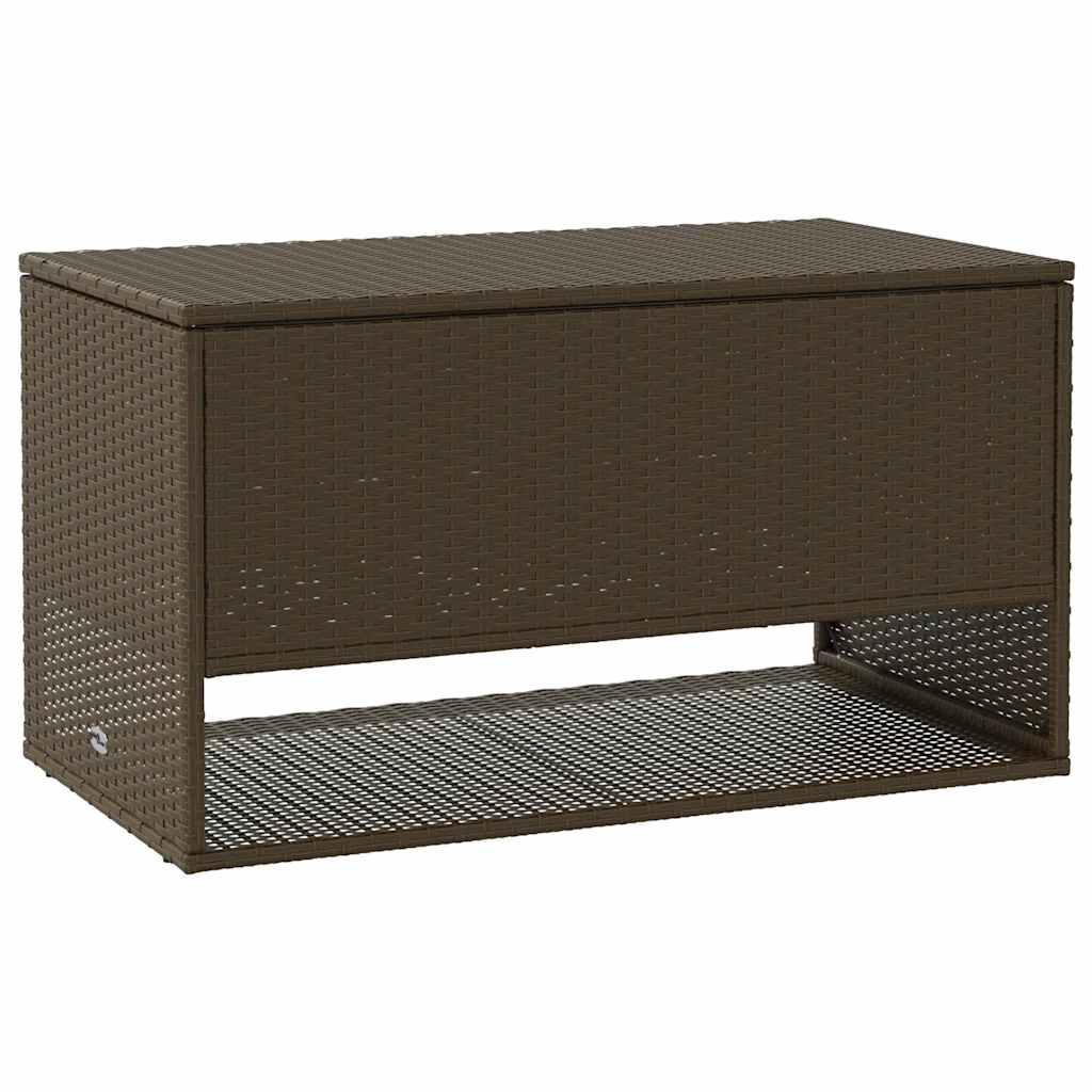 barna polyrattan kültéri párna doboz 100x55x55,5 cm (4104142)