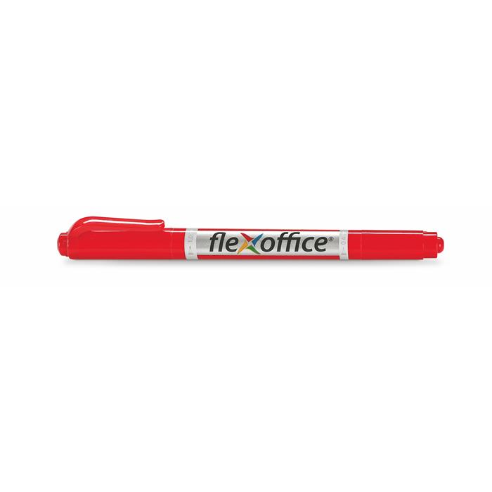 Flexoffice PM01 0.4/1.0mm Kétvégű Alkohos marker - Piros (OW-8425)