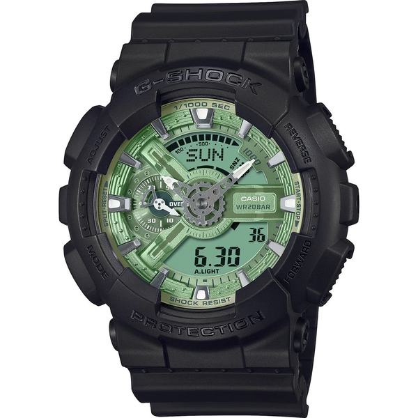 Ceas de mână pentru bărbați Casio G-SHOCK GA-110CD-1A3ER, negru-verde