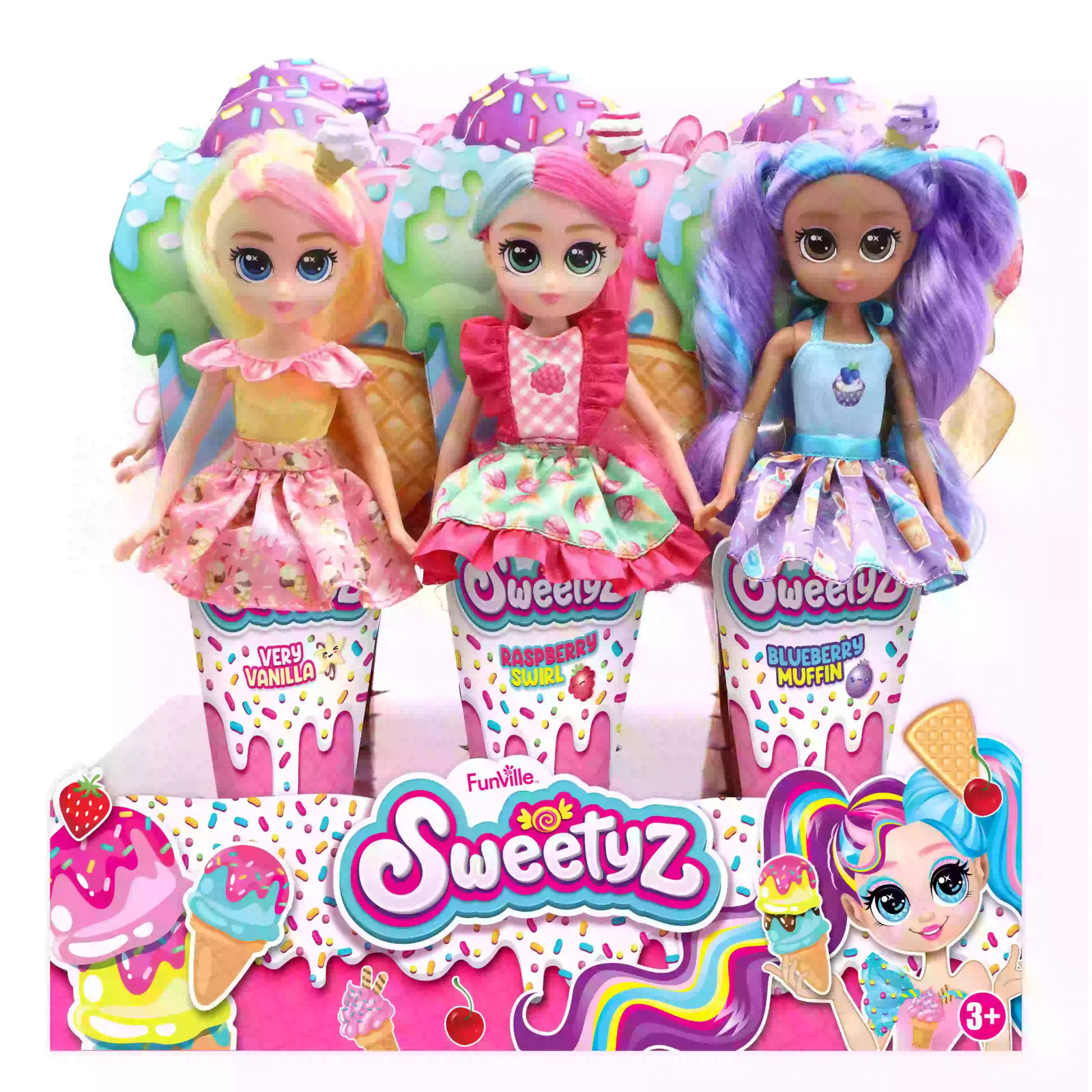 Funville Cukorfalat illatos tölcsérbaba - Többféle (81068)