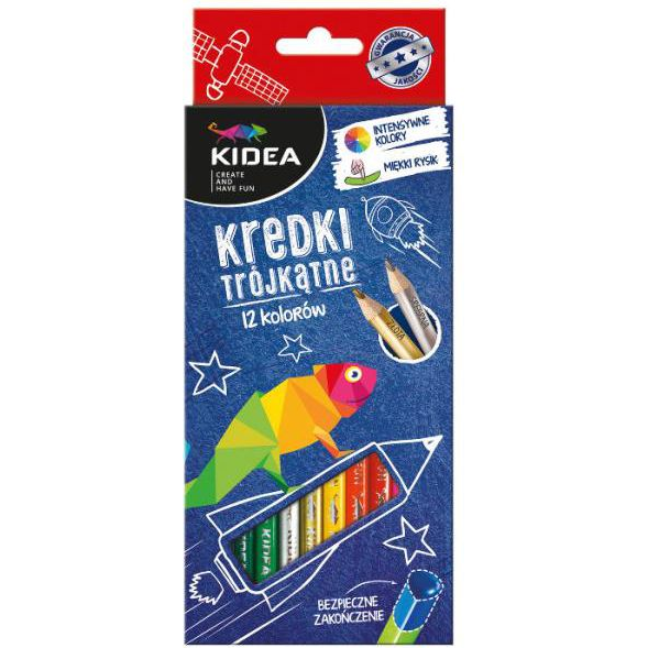 Kidea Háromszög Színes Ceruza - 12 db-os
