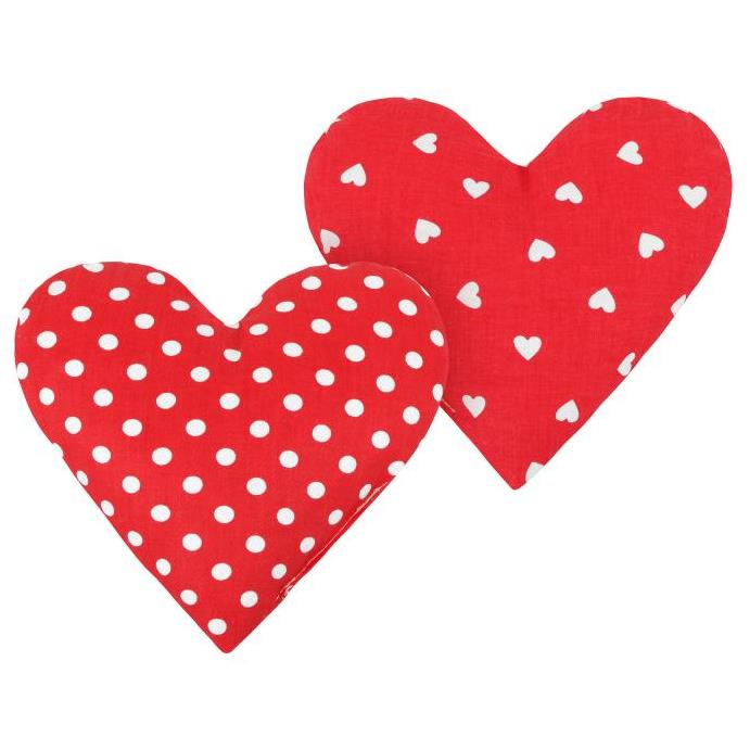 Bellatex Heart set 2 pcs, 18 × 20, polka dot, red hearts (10415)