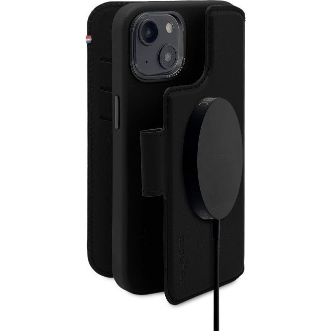 Decoded Leather Detachable Wallet, black - iPhone 14 (D23IPO14DW5BK)