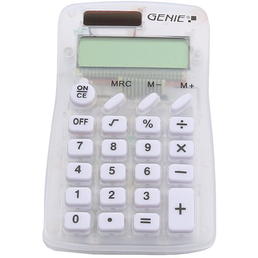 GENIE Taschenrechner 825   8-stellig                    weiß