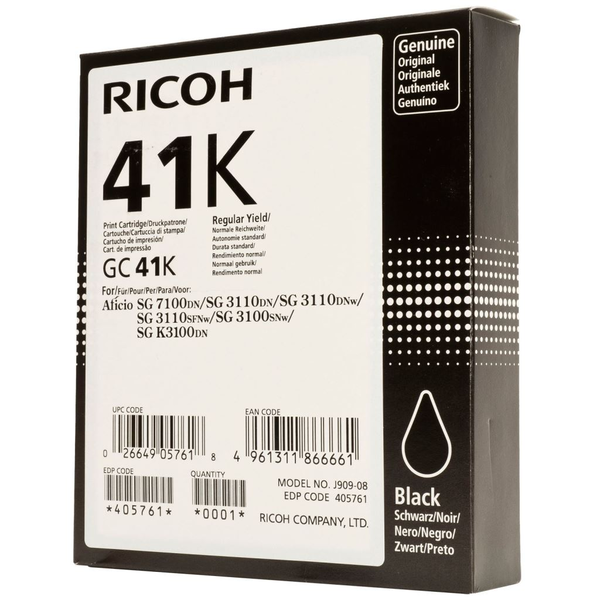 Ricoh 405761 blækpatron 1 stk Original Standard udbytte Foto sort