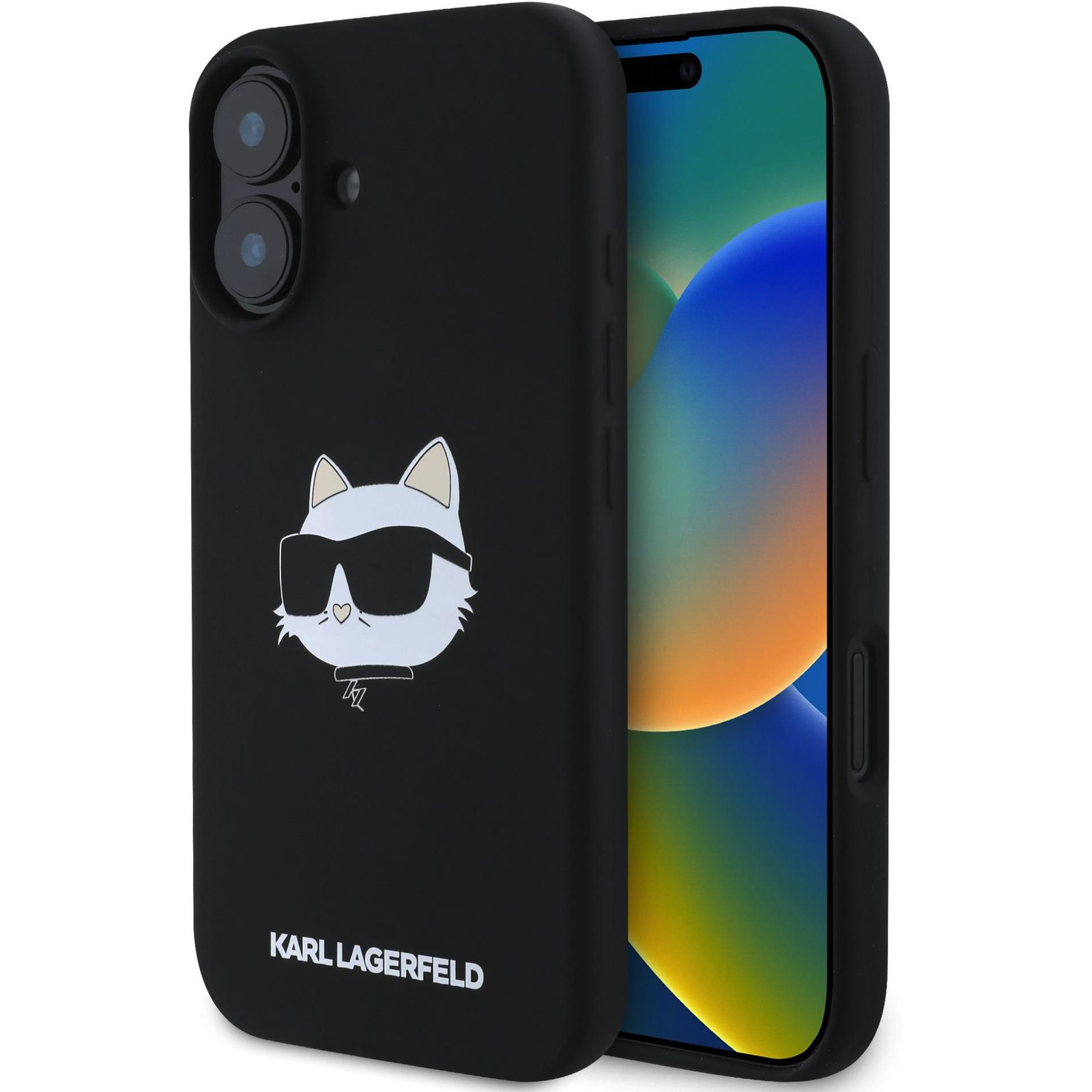 Karl Lagerfeld Liquid Silicone Choupette Head MagSafe iPhone 16 Black tok (KLHMP16SSCHPPLK)