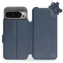 Mobiwear Google Pixel 9 Pro XL kék bőr flip tok - L NBS