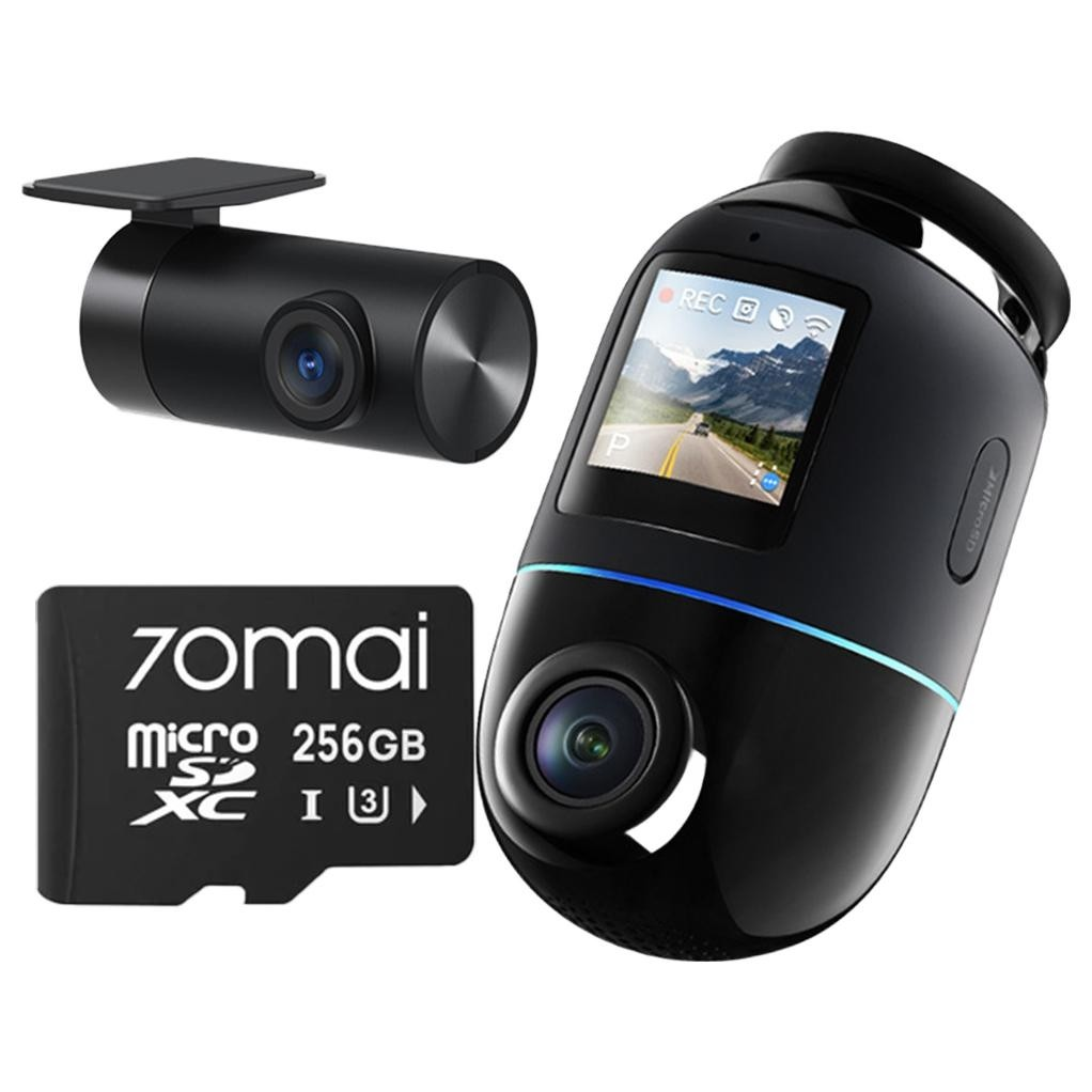 70mai Omni X800 4K WiFi Autós Menetrögzítő Kamera készlet + 256GB SD Kártya - Fekete (5904463685802)