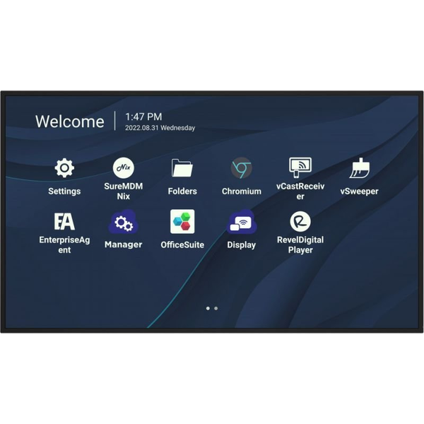 Viewsonic CDE9830 beeldkrant 2,49 m (98") Wifi 500 cd/m² 4K Ultra HD Zwart Touchscreen Type processor Android 11