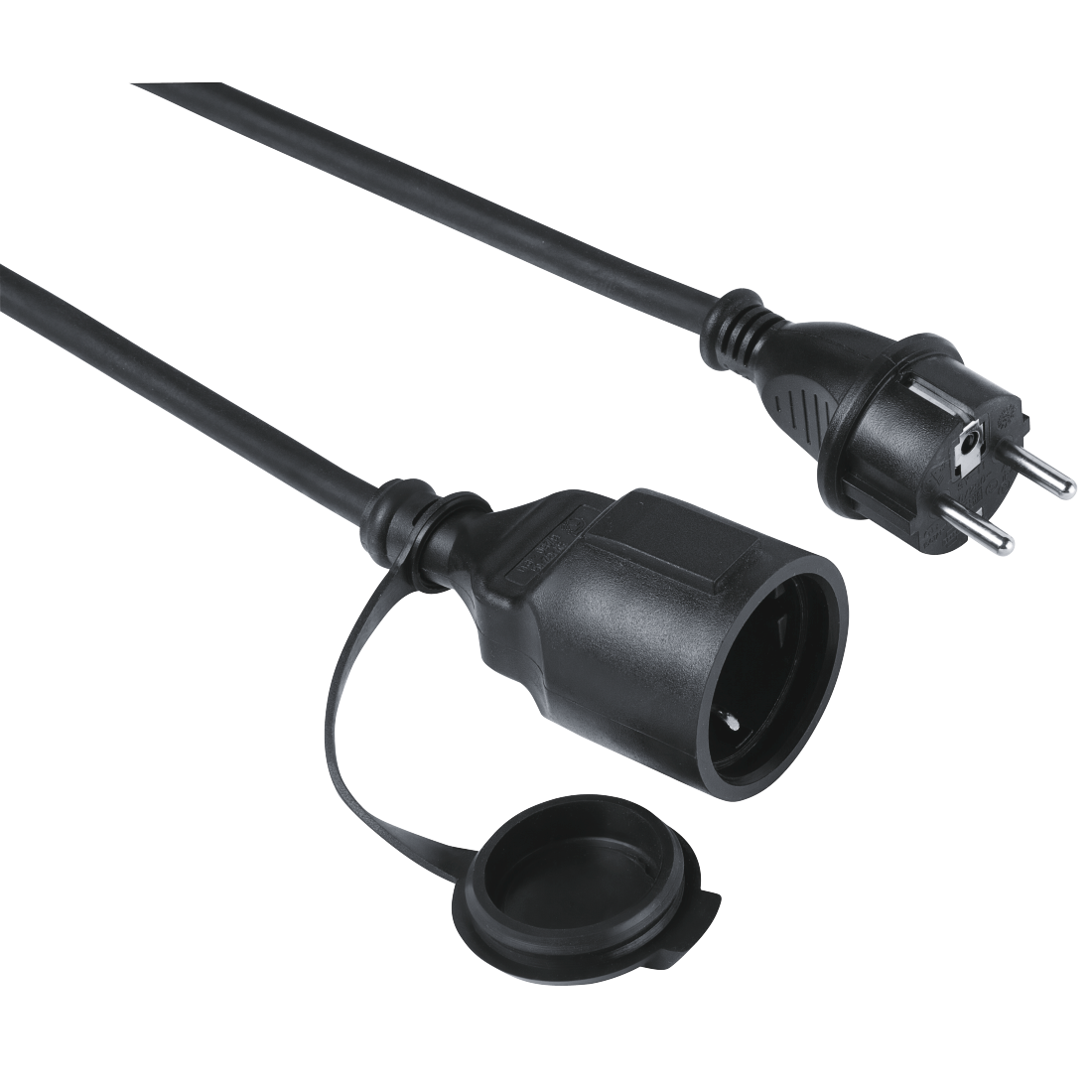 Hama Outdoor elektromos elosztó 5 M 1 AC kimenet(ek) Szabadtéri Fekete (223251)