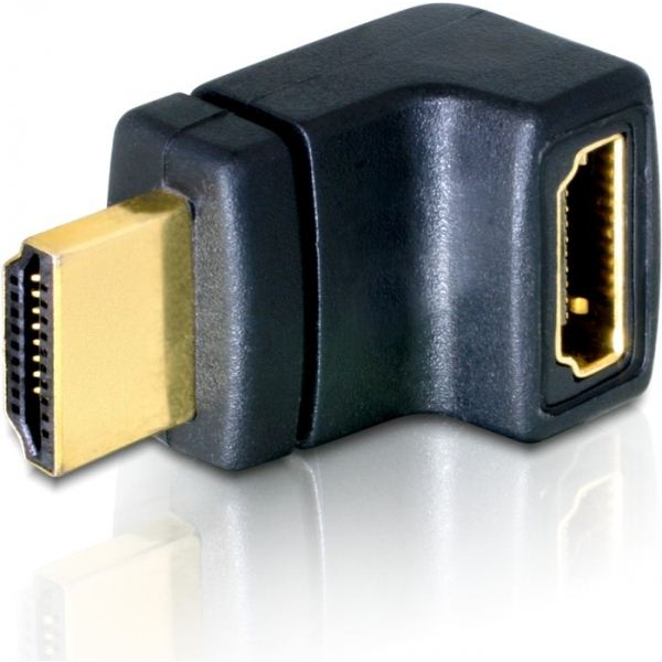 Delock DL65072 HDMI male -> HDMI female 90° feflelé elforgatott adapter (DL65072)