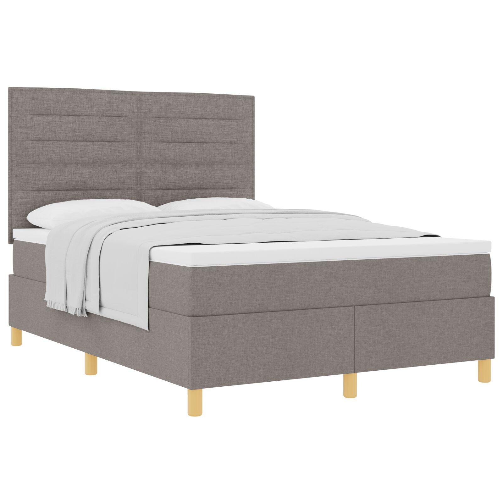 Boxspring Ágy Matrac Málna 140x190 cm Szövet (3339543)