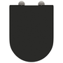 Gyorskioldó WC Ülőke Lassan Záródó Duroplast Fekete