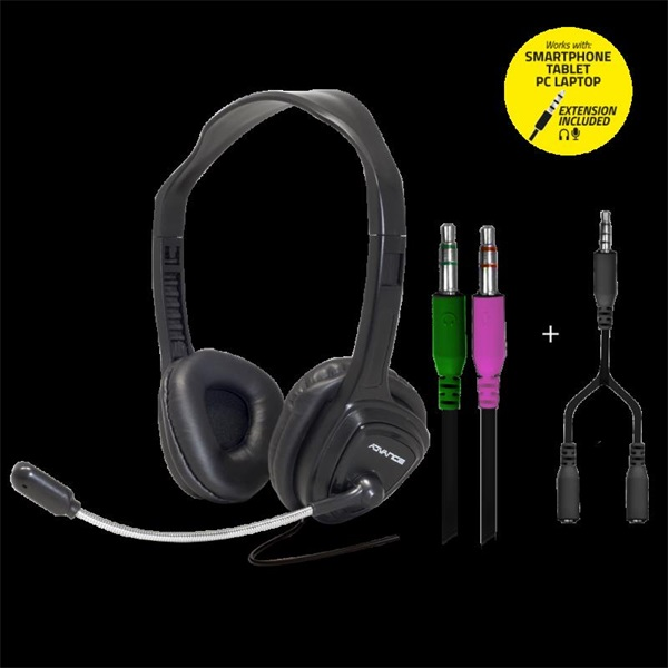 Слушалки Advance MIC-S765, черни