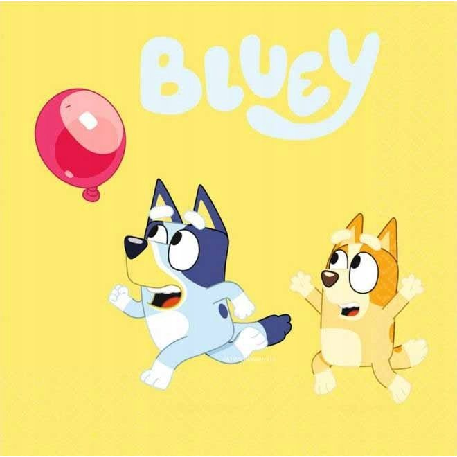 Bluey Joke Szalvéta - 16 db, 33x33 cm (626353)
