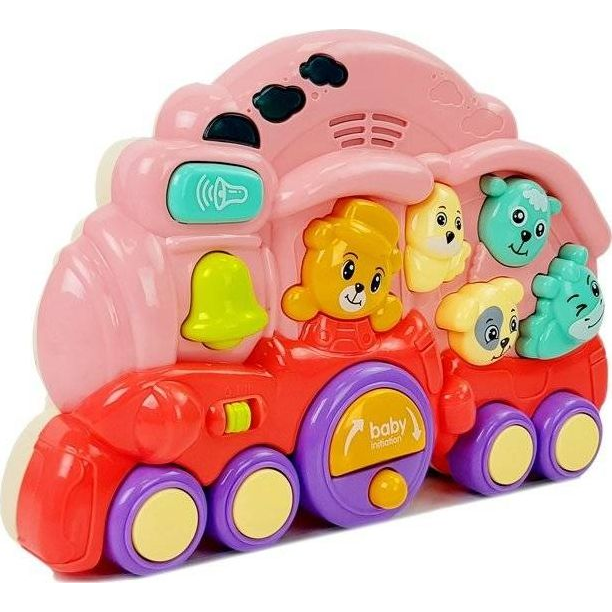 Interaktív Mozdony - Állatokkal, Hangokkal Fényhatásokkal, Rózsaszín (8501)