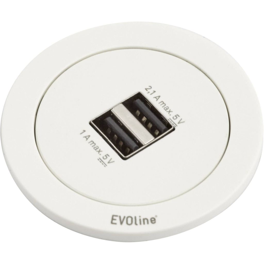 EVOline 159280001300 Asztali dugalj 2 részes Fehér (e159280001300)