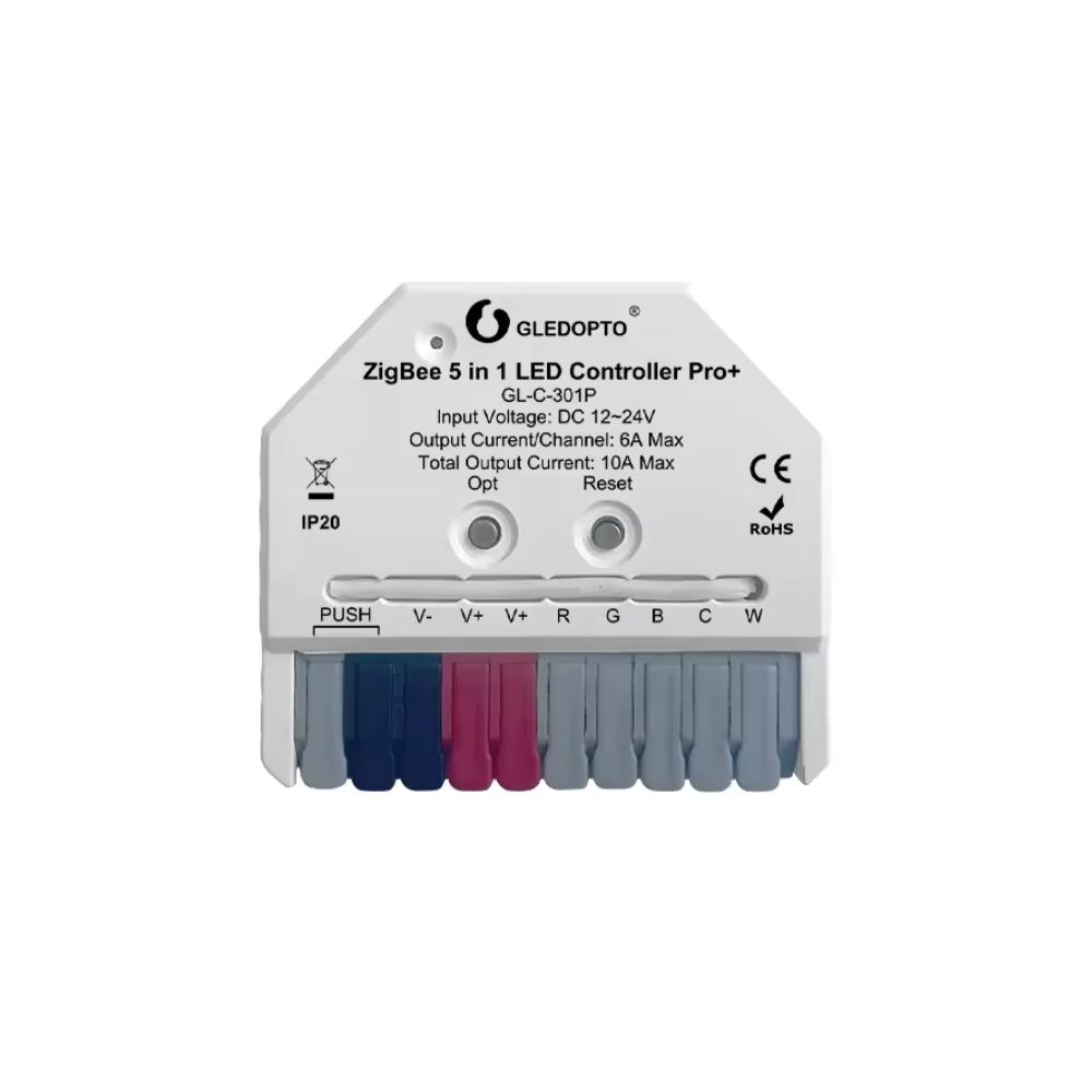 GLEDOPTO GL-C-301P Ultra Mini Zigbee Pro+ 5-in-1-ben okos LED vezérlés (GLE-REL-C301P)