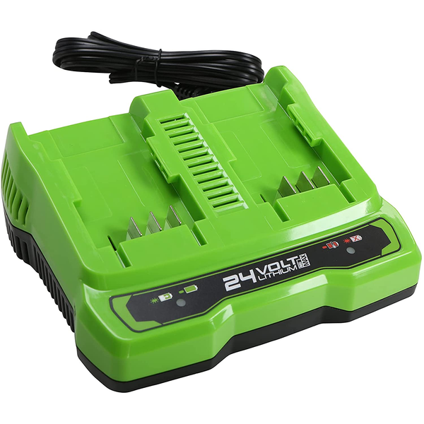 Двойно зарядно за батерии 24V Greenworks G24X2UC2