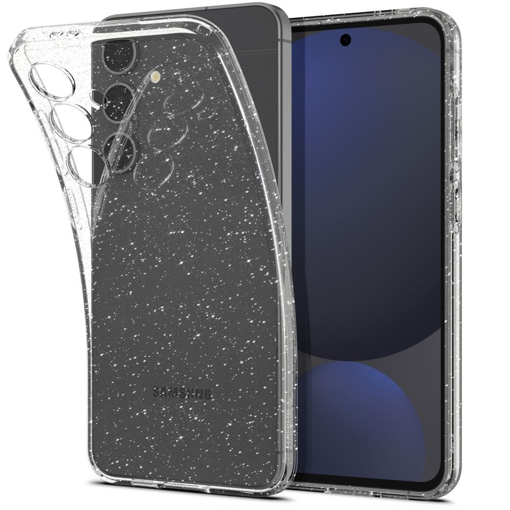 Samsung Galaxy S24 FE SM-S721, Szilikon tok, Spigen Liquid Crystal Glitter, átlátszó (RS163602)