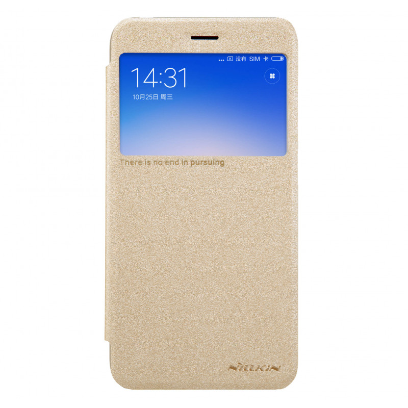 Nillkin Sparkle Xiaomi Redmi 5A Flip Bőrtok - Arany (NL150096)