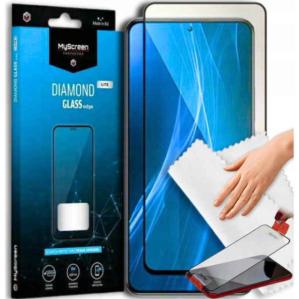 Myscreen Xiaomi 14T Pro Diamond Glass Lite Edge Képernyővédő Üveg 2.5D, 9H, Fekete