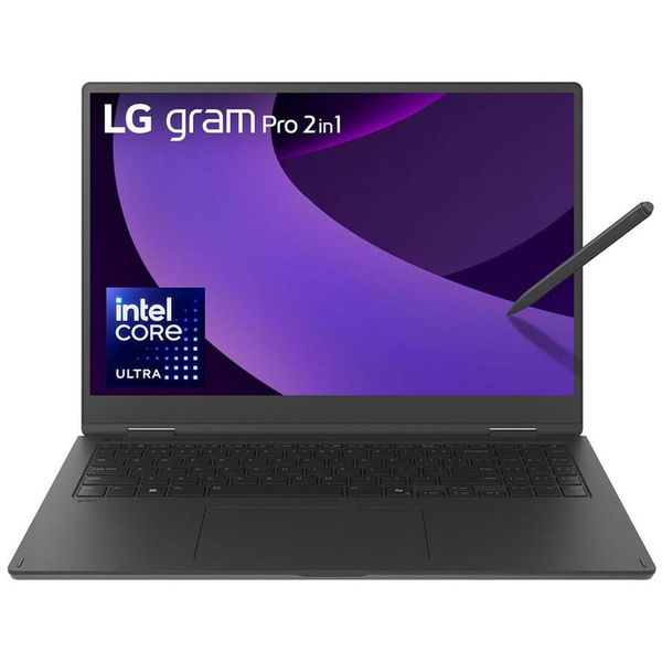 LG Gram Pro 16TB90TP Intel Core Ultra 7 255H Hibrid (2 în 1) 40,6 cm (16") Ecran tactil WQXGA+ 16 Giga Bites LPDDR5x-SDRAM 1 TB SSD Wi-Fi 7 (802.11be) Windows 11 Pro Negru