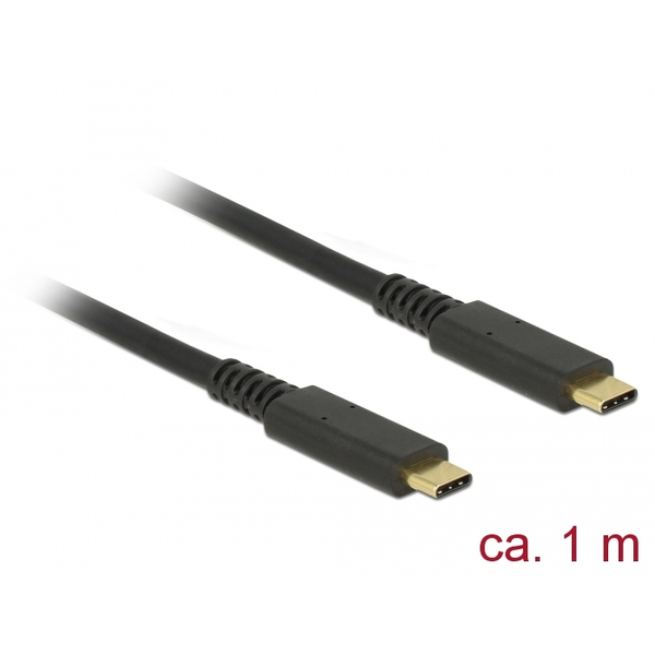 Kábel Delock USB - USB typ C 1 m čierny