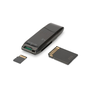 Четец на SD/Micro SD карти, 2 порта, USB 2.0, черен