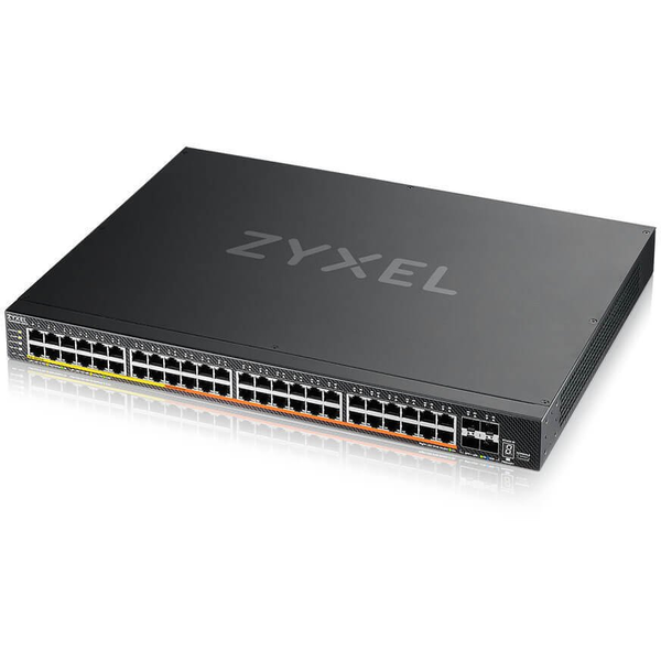 Zyxel XMG2230-52HP Administreret L2/L3 2.5G Ethernet (100/1000/2500) Strøm over Ethernet (PoE) 1U Sort