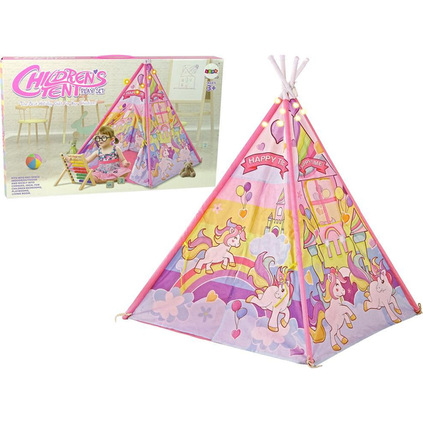 Lean Toys Gyermek Világító Sátor Unicorn Póni Rózsaszín