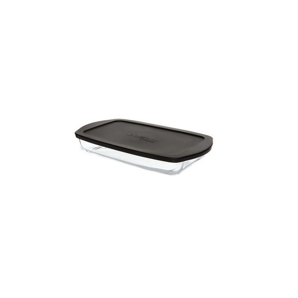 Pasabahce Borcam Hőálló üvegedény Műanyag fedővel 30x20cm 2,0L - Átlátszó