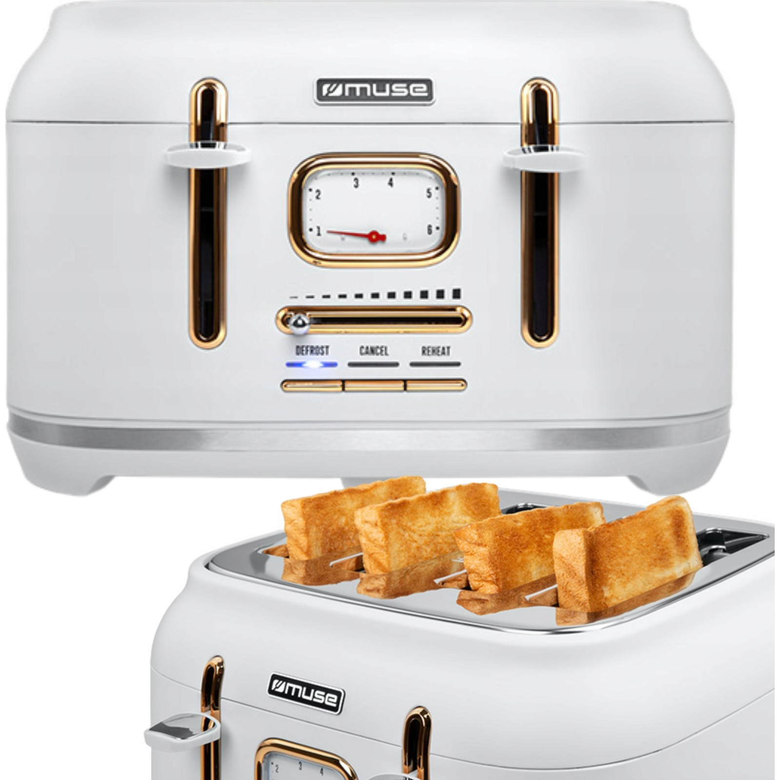 muse (MS-131 W) Kenyérpirító Fehér (MS-131W)