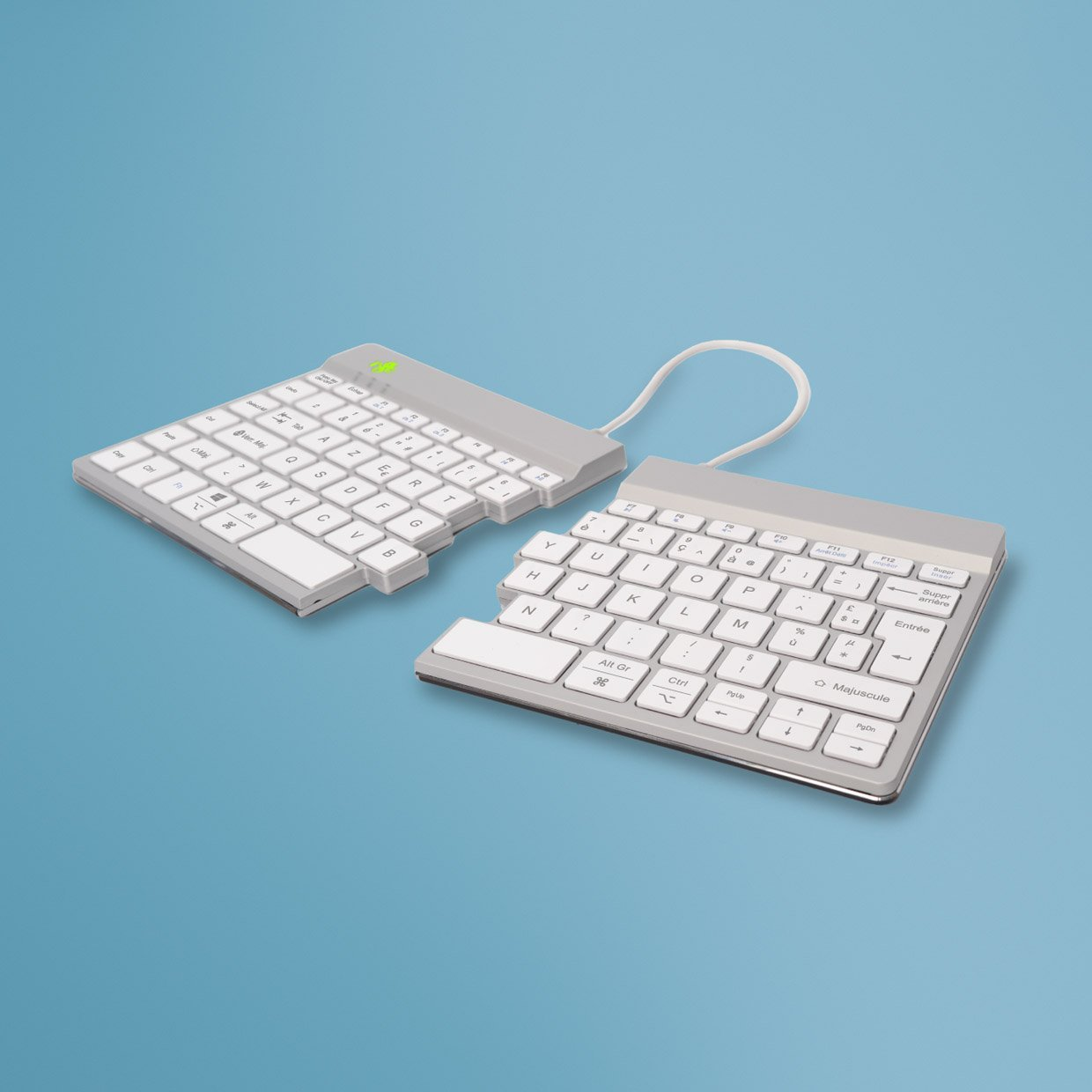 R-Go Tools R-Go Split klávesnica Kancelária Bluetooth AZERTY Francúzsky Biela (RGOSBFRWLWH)