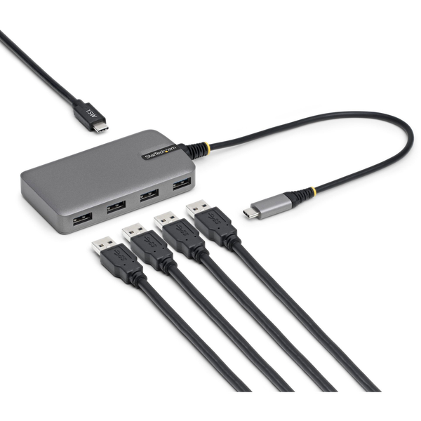 StarTech.com 5G4AC-USB-C-HUB interface hub USB 3.2 Gen 1 (3.1 Gen 1) Type-C 5000 Mbit/s Grå