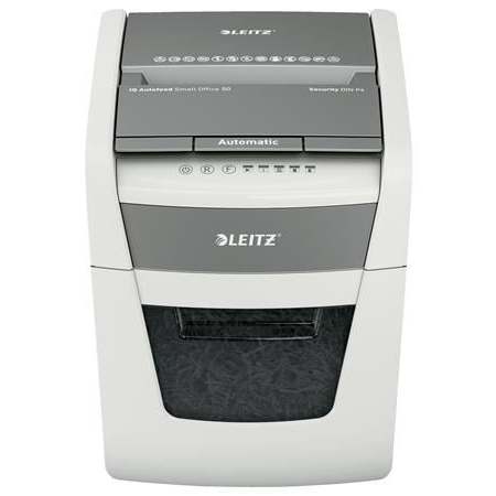 Leitz Autofeed 50X P4 Small Office distruggi documenti Triturazione incrociata 55 dB 22 cm Bianco